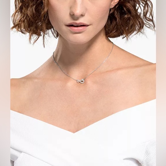 SWAROVSKI Silver-Tone Crystal Infinity Symbol Pendant Necklace - Picture 2 of 3